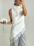 Satin Lace Vest