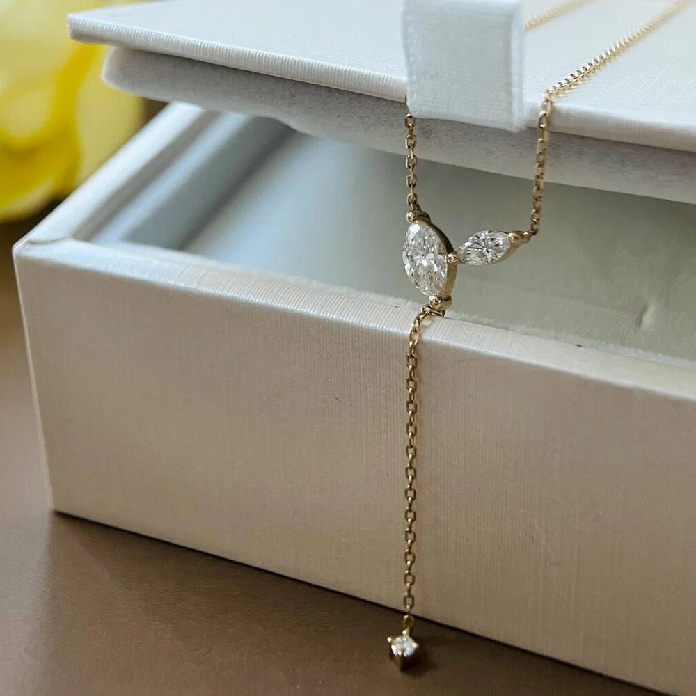 Marquise Lariat Necklace