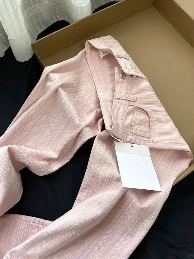 Wide Pink Jeans
