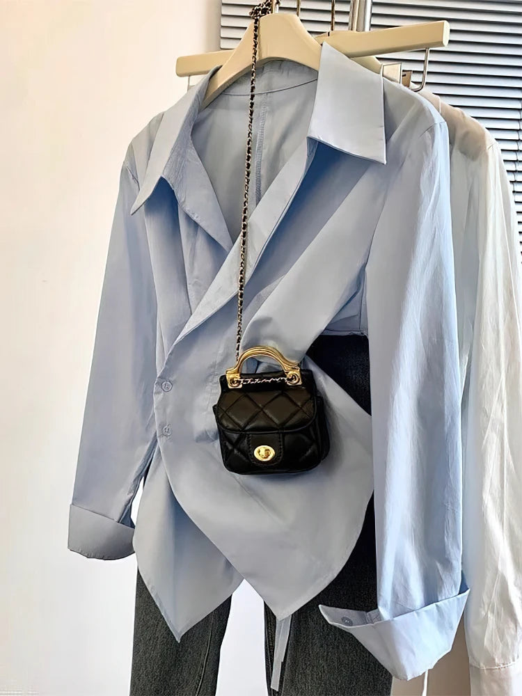 Asymmetric Polo Blouse