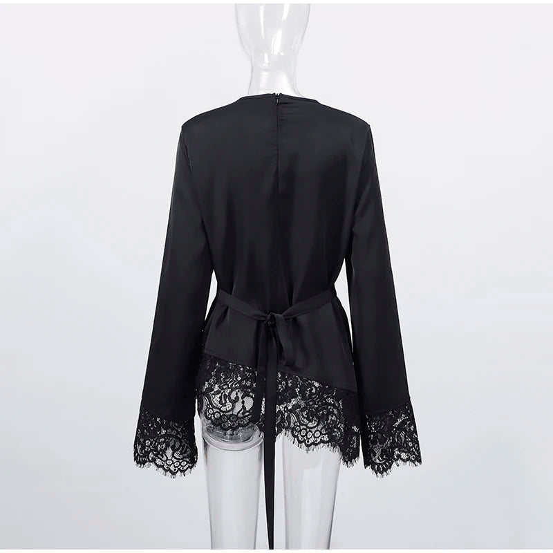 Satin Lace Blouse