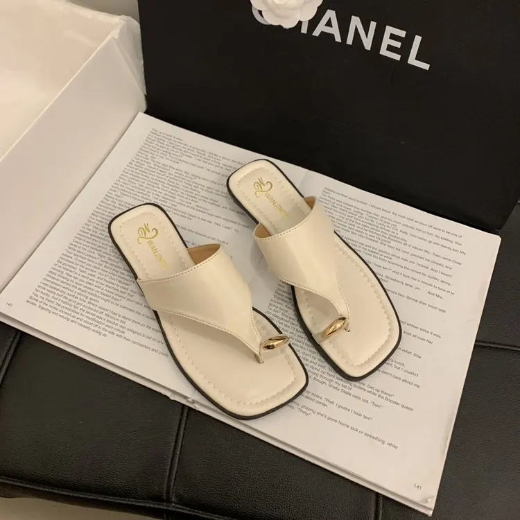 Faux Leather Thongs