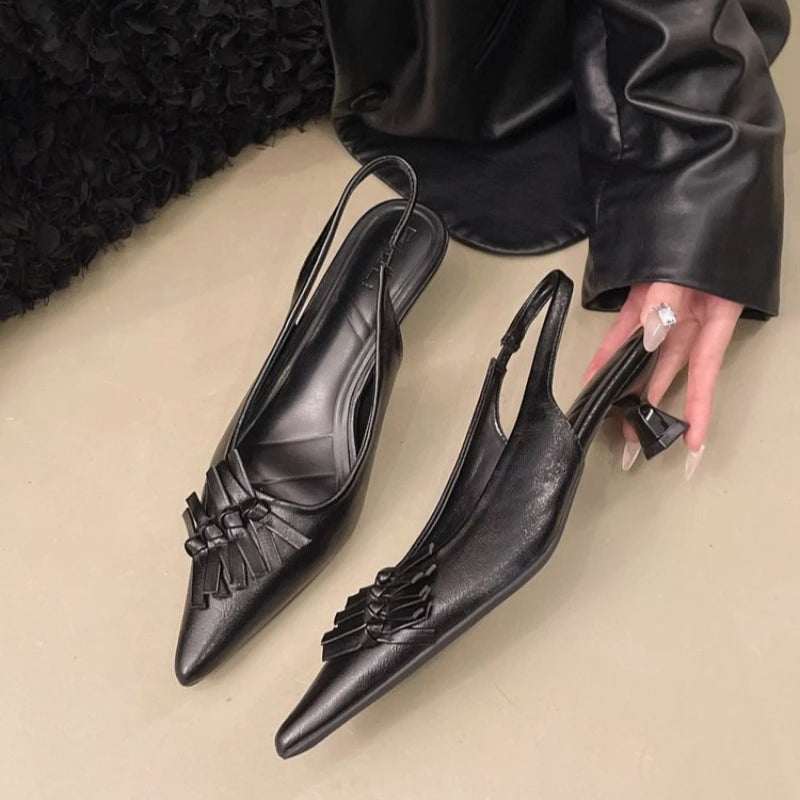 Bow Kitten Slingbacks