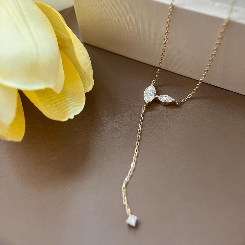 Marquise Lariat Necklace