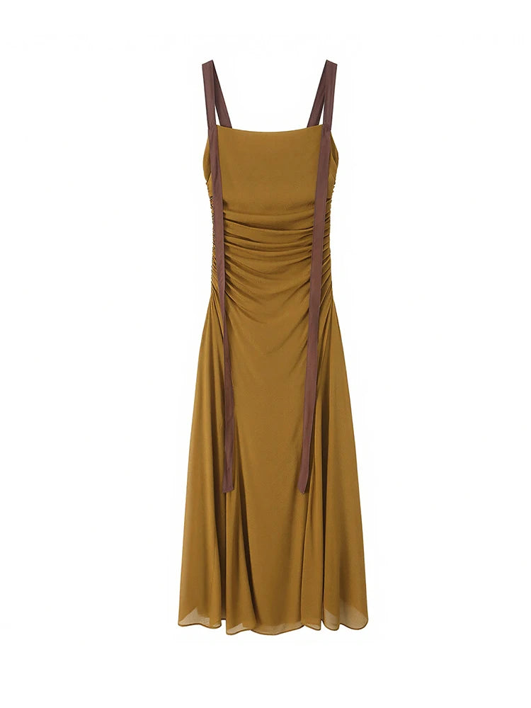 Pleated Square Dress