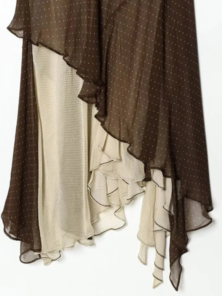 Polka Asymmetric Dress