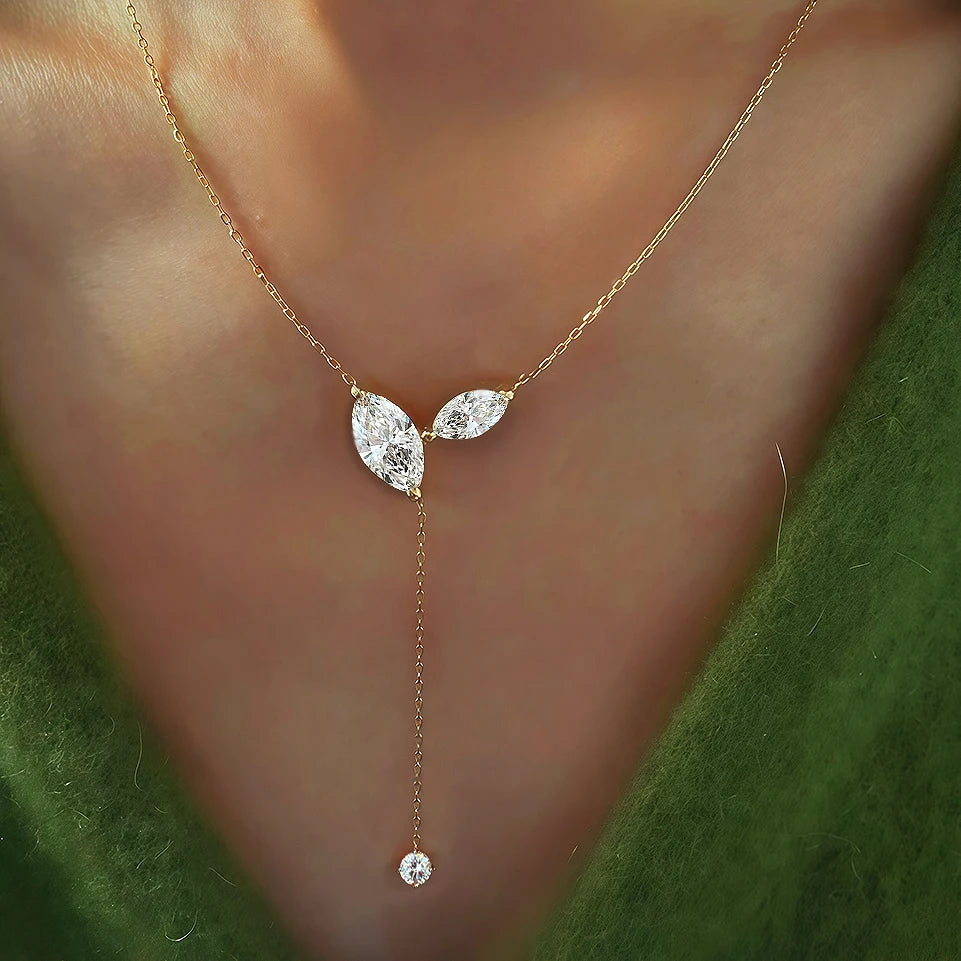 Marquise Lariat Necklace