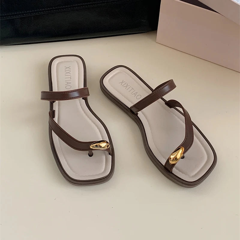 Velvet Toe Slides