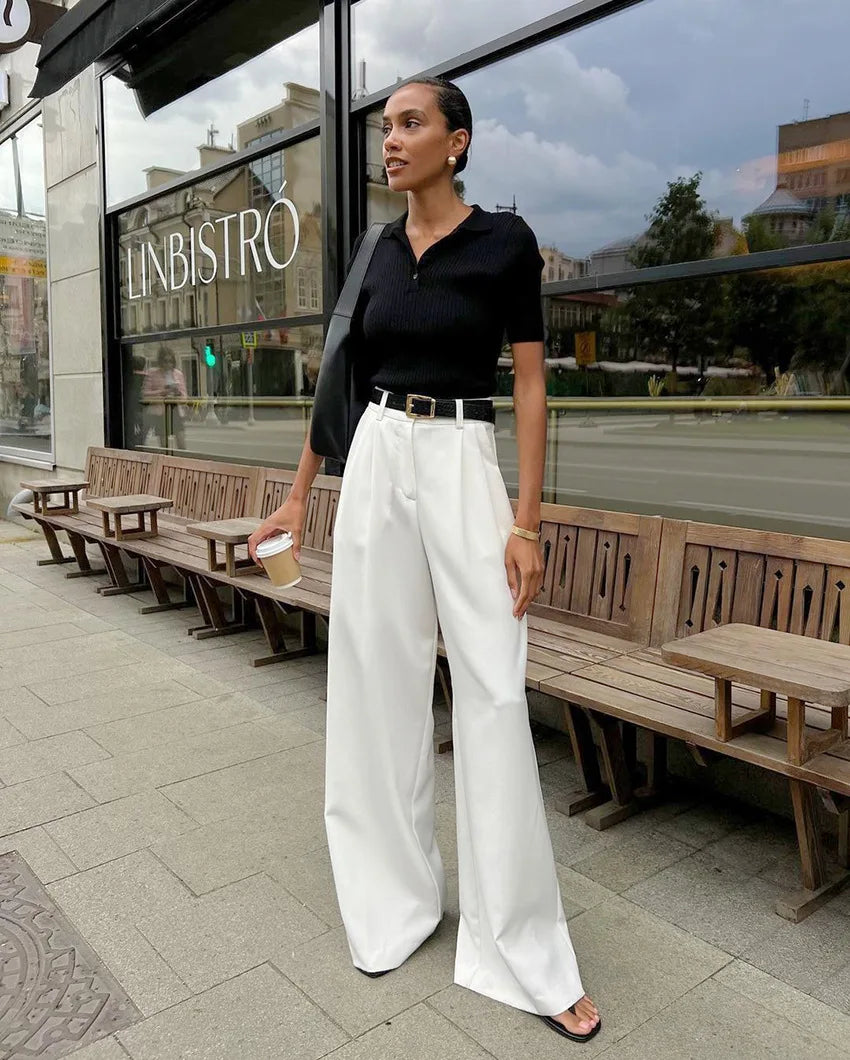 White Tailored Trousers