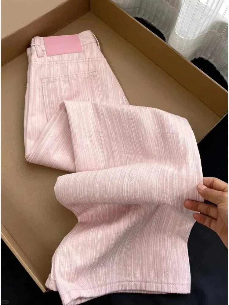 Wide Pink Jeans