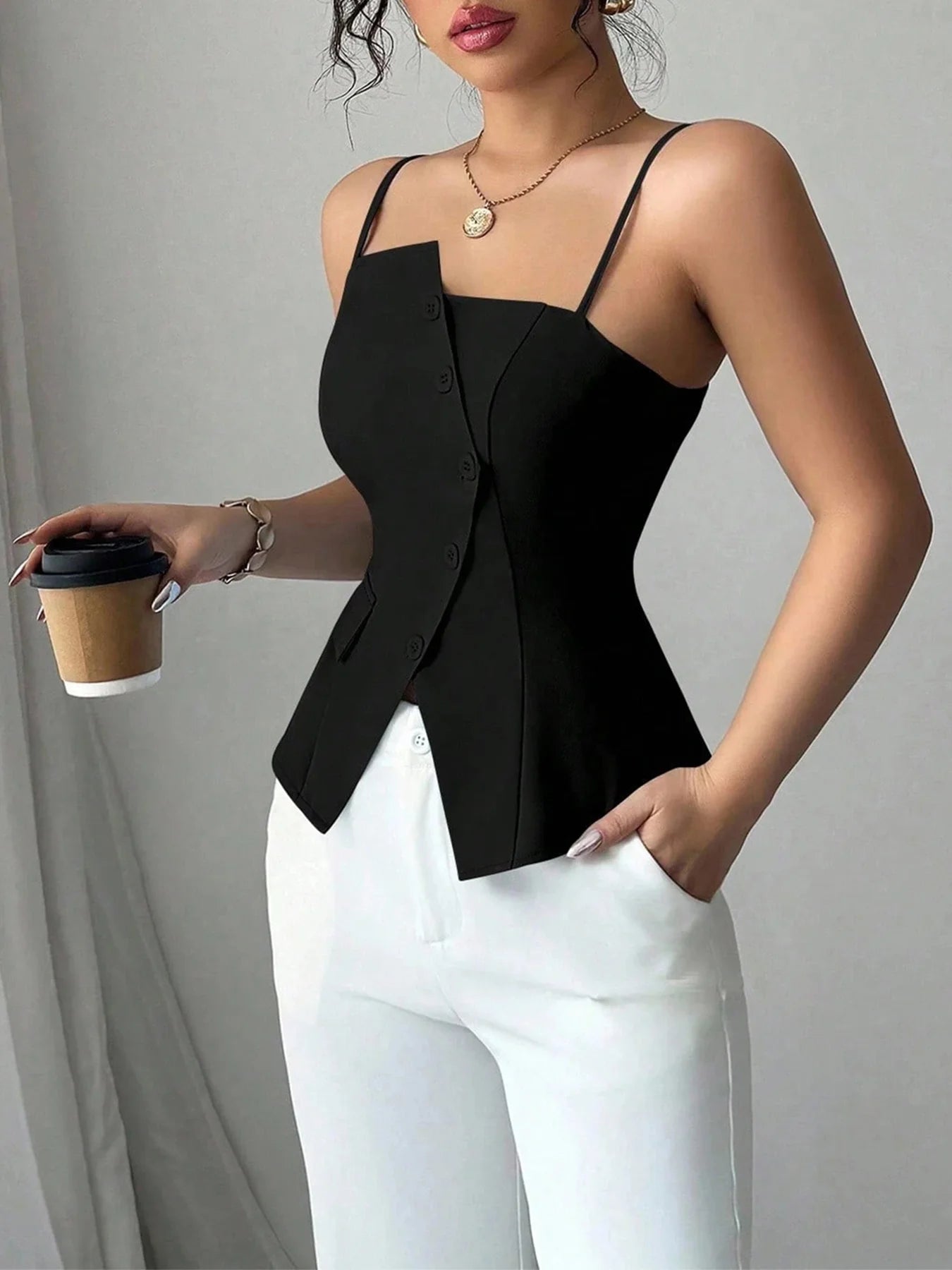 Asymmetric Cami Vest