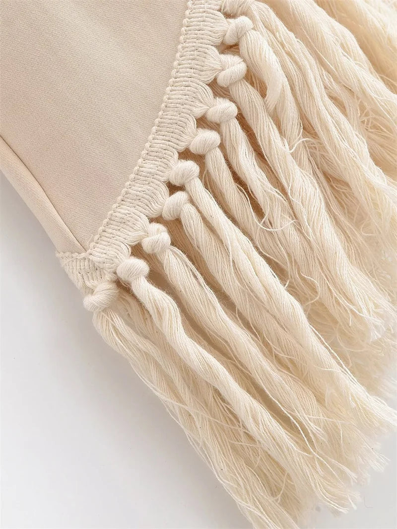 Ivory Tassel Top