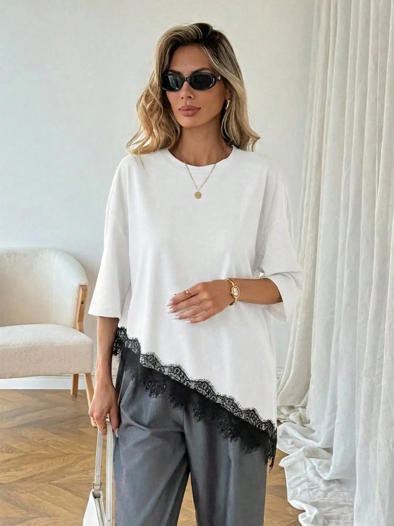 Lace Ruffle Top