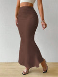 Draped Fishtail Skirt