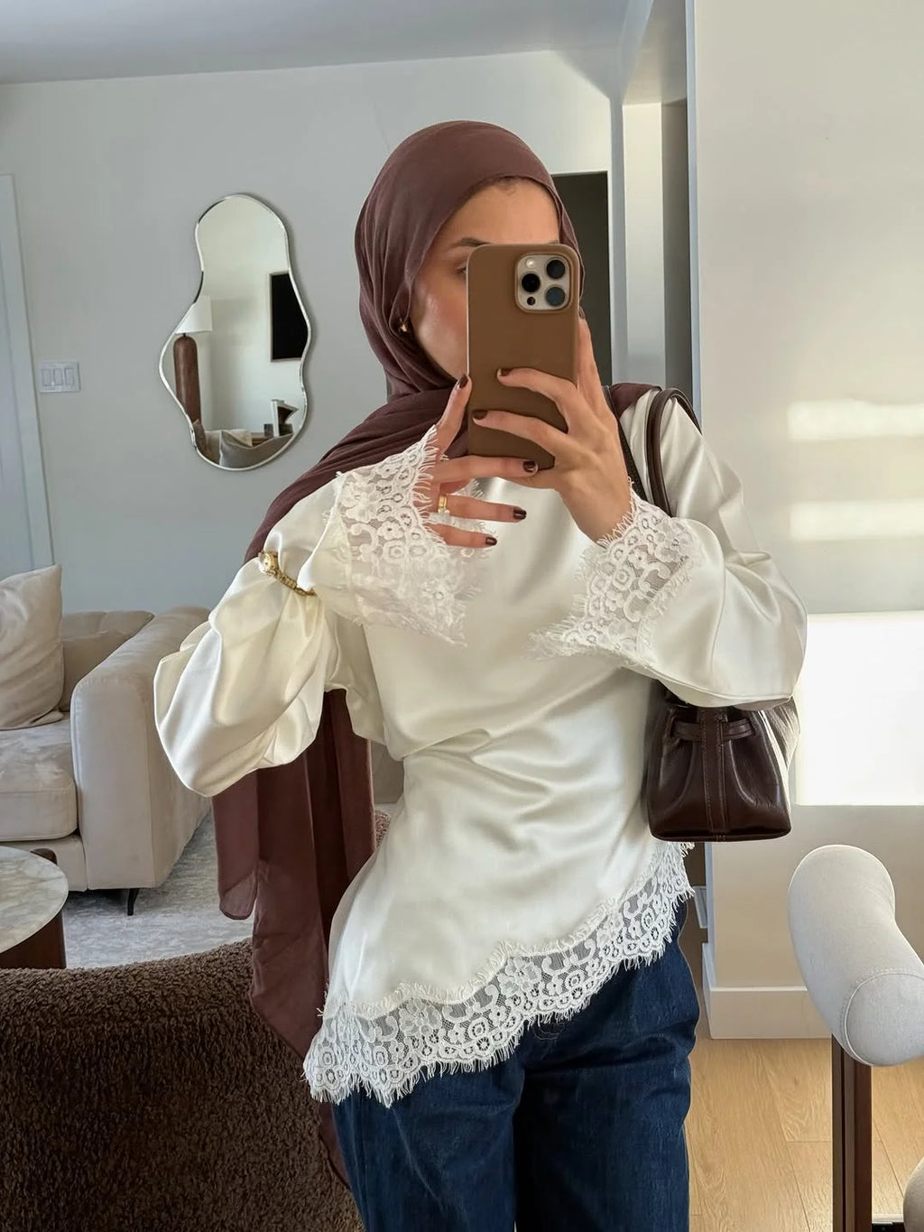 Satin Lace Blouse