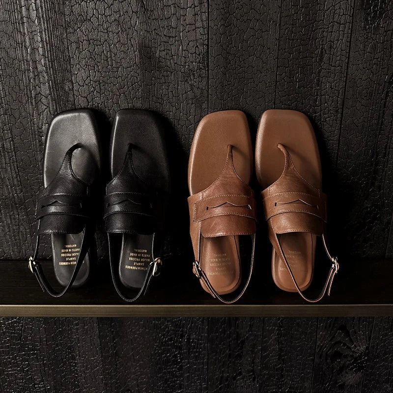 Leather Clip Sandals