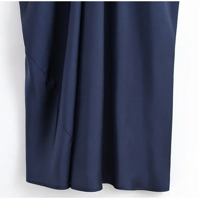 Pleated Backless Maxi