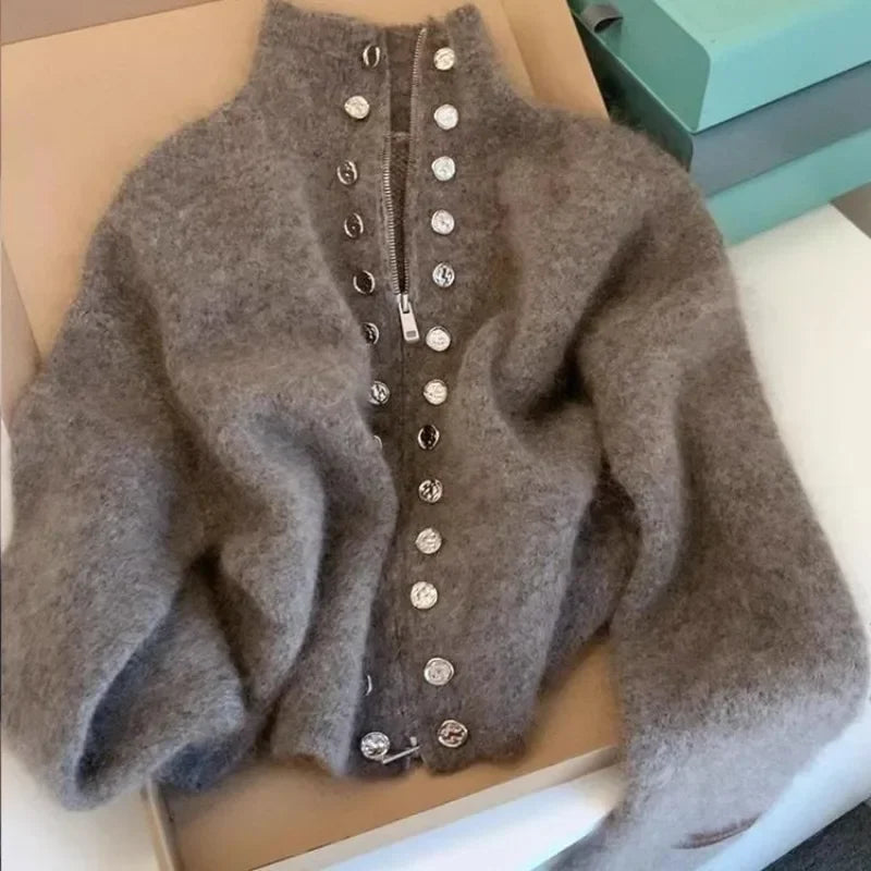 Knit Zip Cardigan