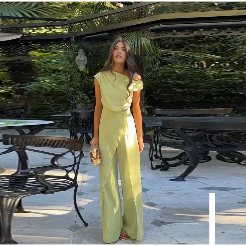 Chiffon Draped Jumpsuit