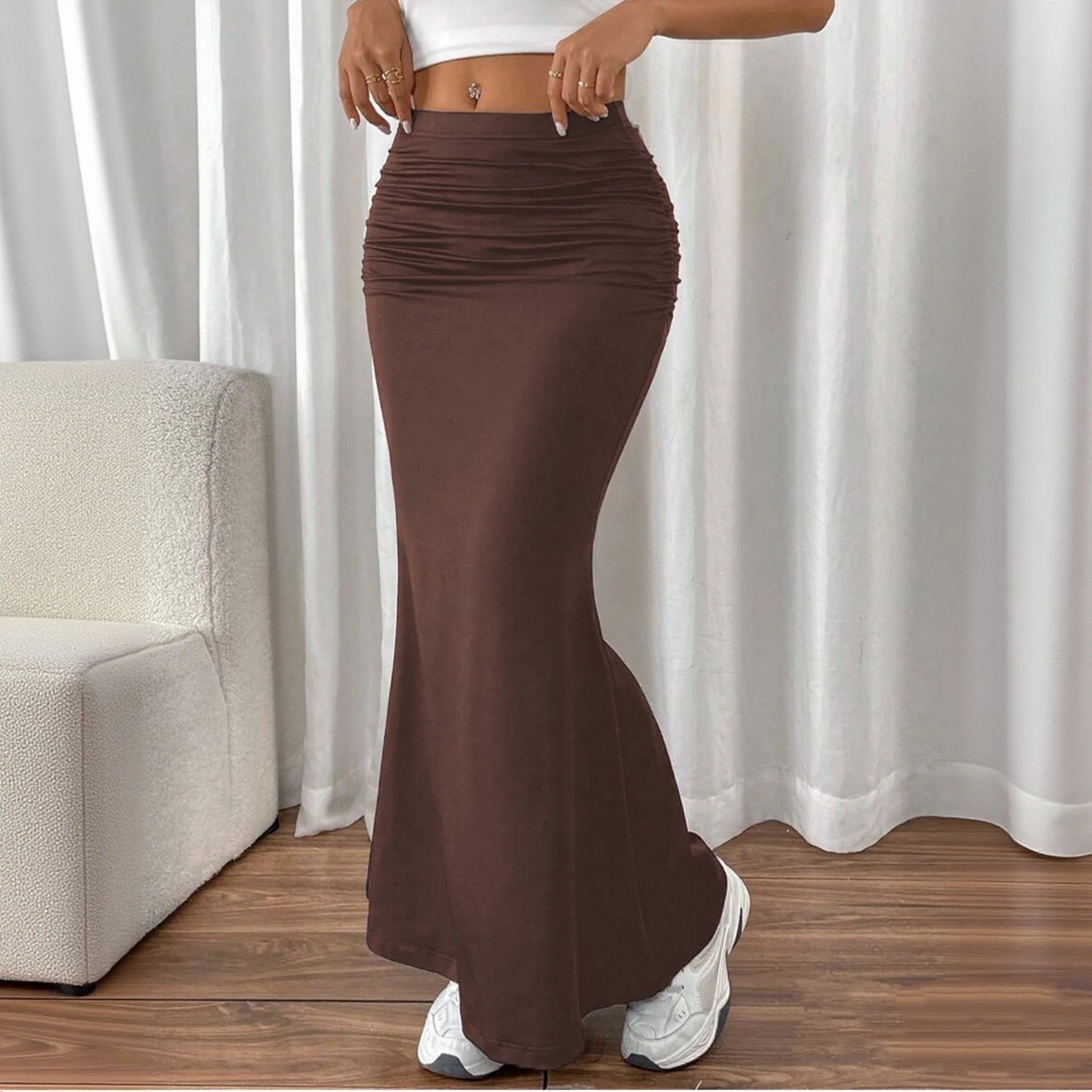 Draped Fishtail Skirt