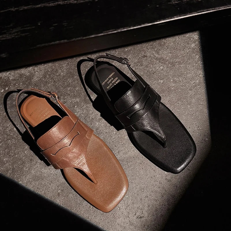 Leather Clip Sandals