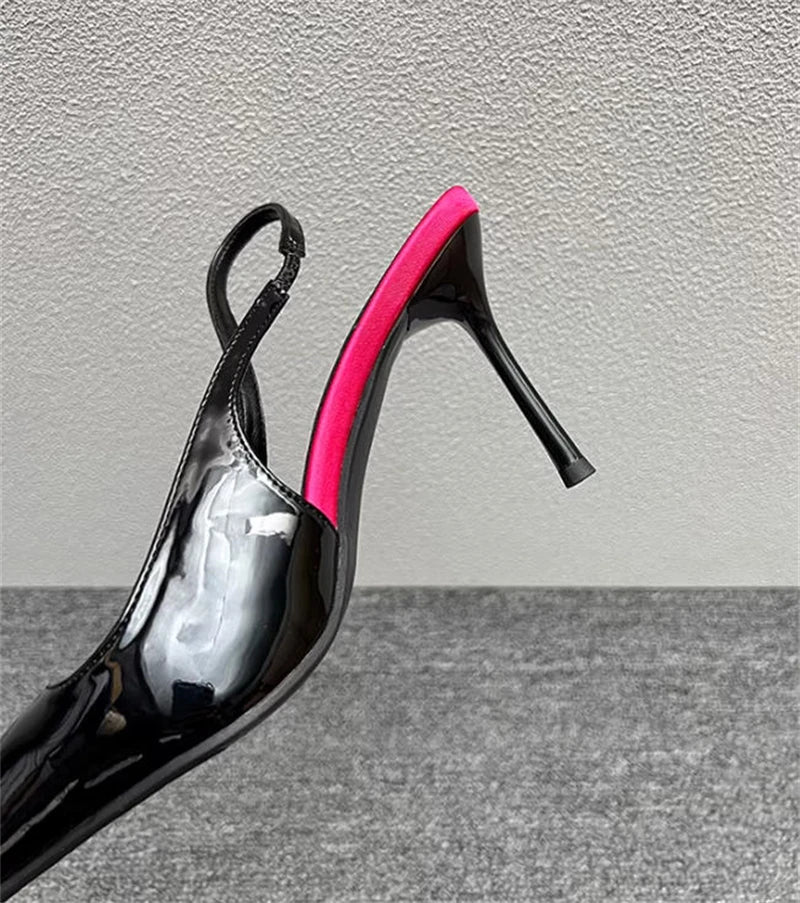 Sculptural Patent Pumps