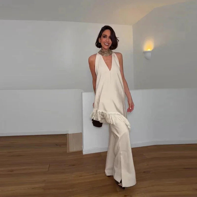 Ivory Tassel Top