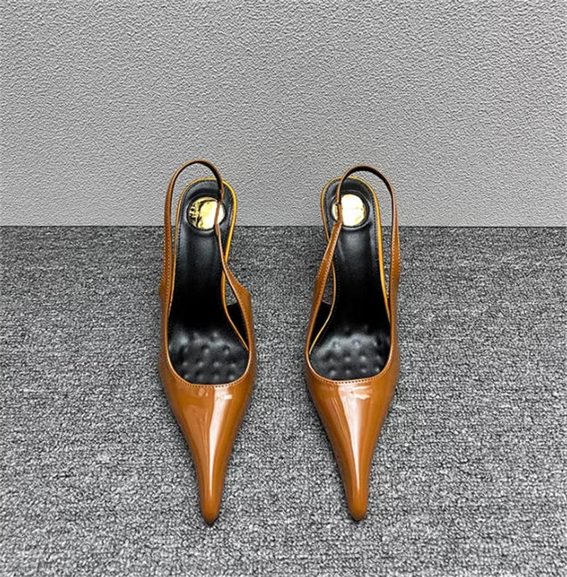 Sculptural Patent Pumps