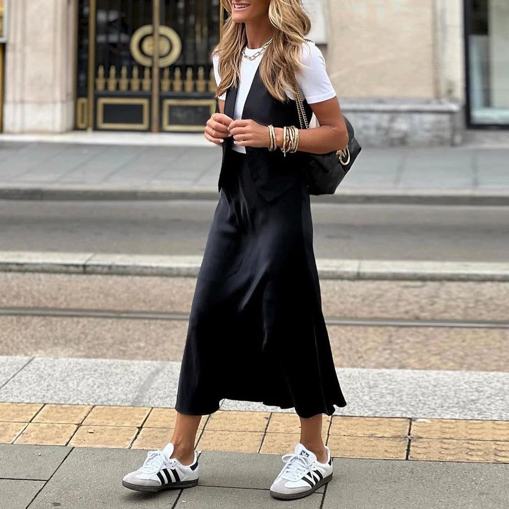 Satin Bias Skirt