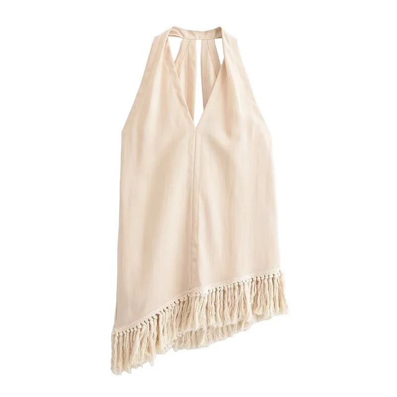 Ivory Tassel Top