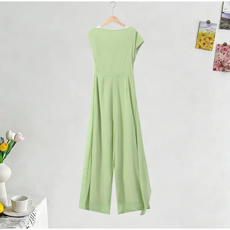 Chiffon Draped Jumpsuit