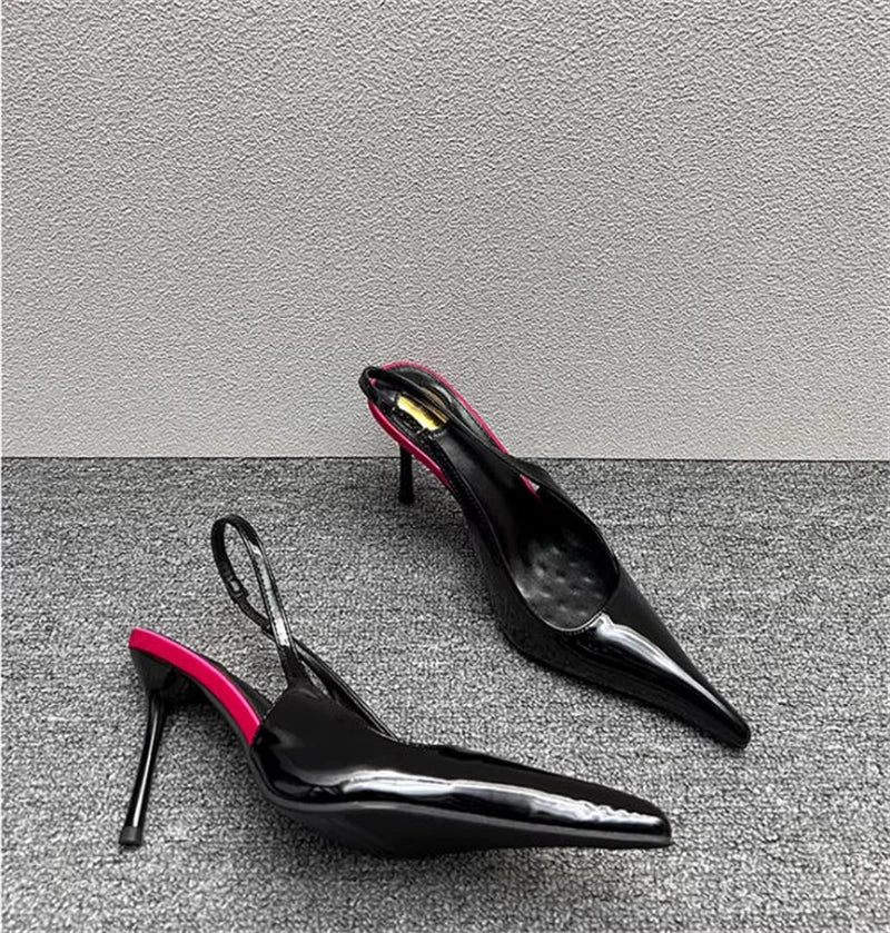 Sculptural Patent Pumps