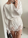 Lace Satin Dress