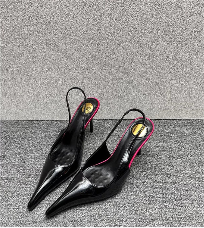 Sculptural Patent Pumps