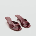 Cognac Leather Slides