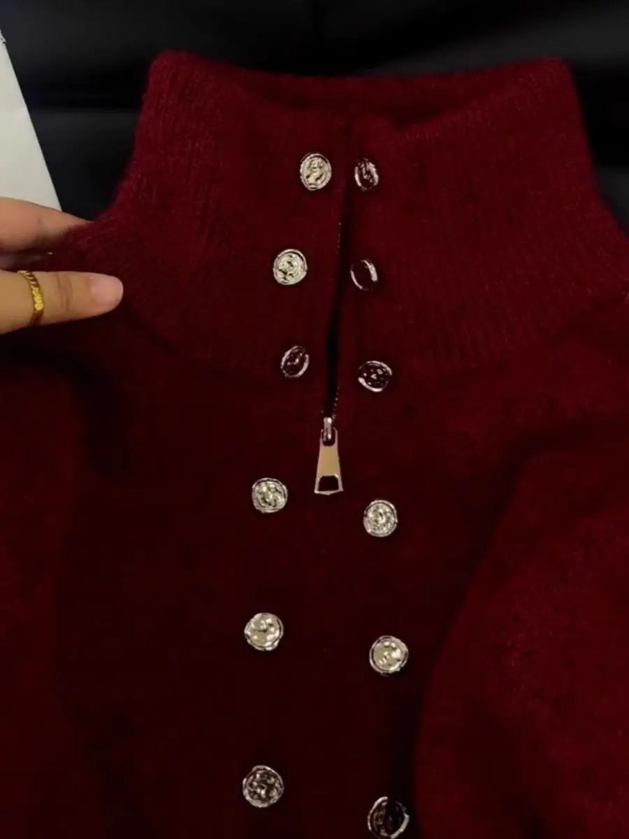Knit Zip Cardigan