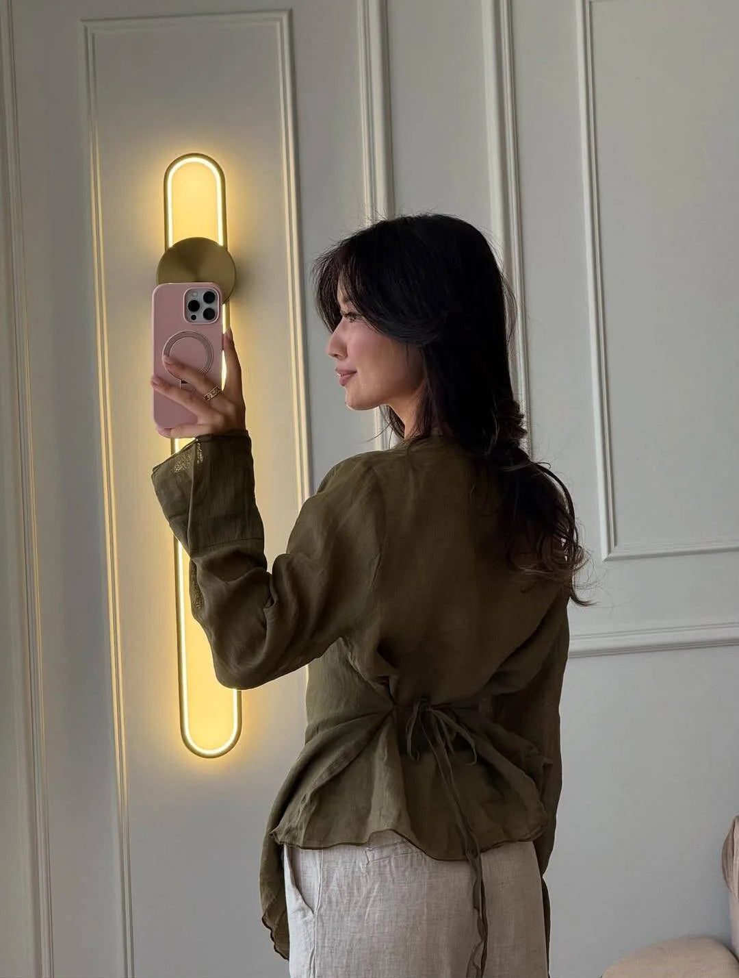Linen V Blouse