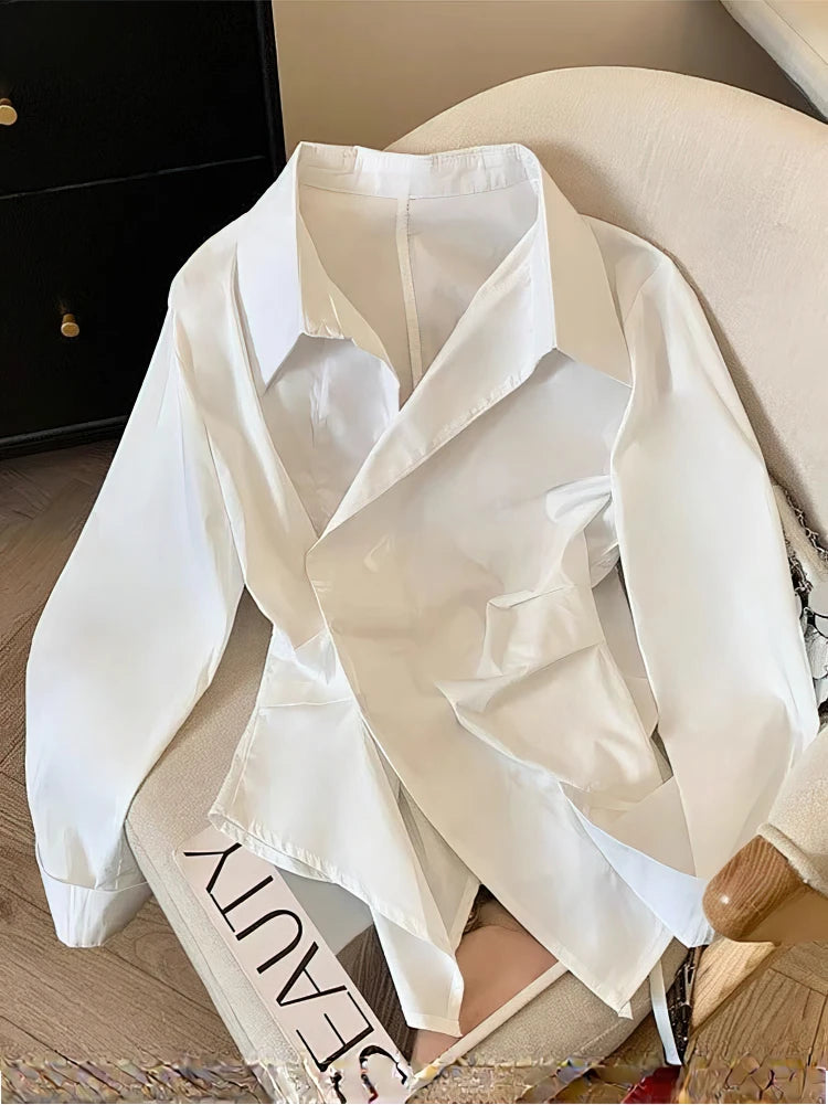 Asymmetric Polo Blouse