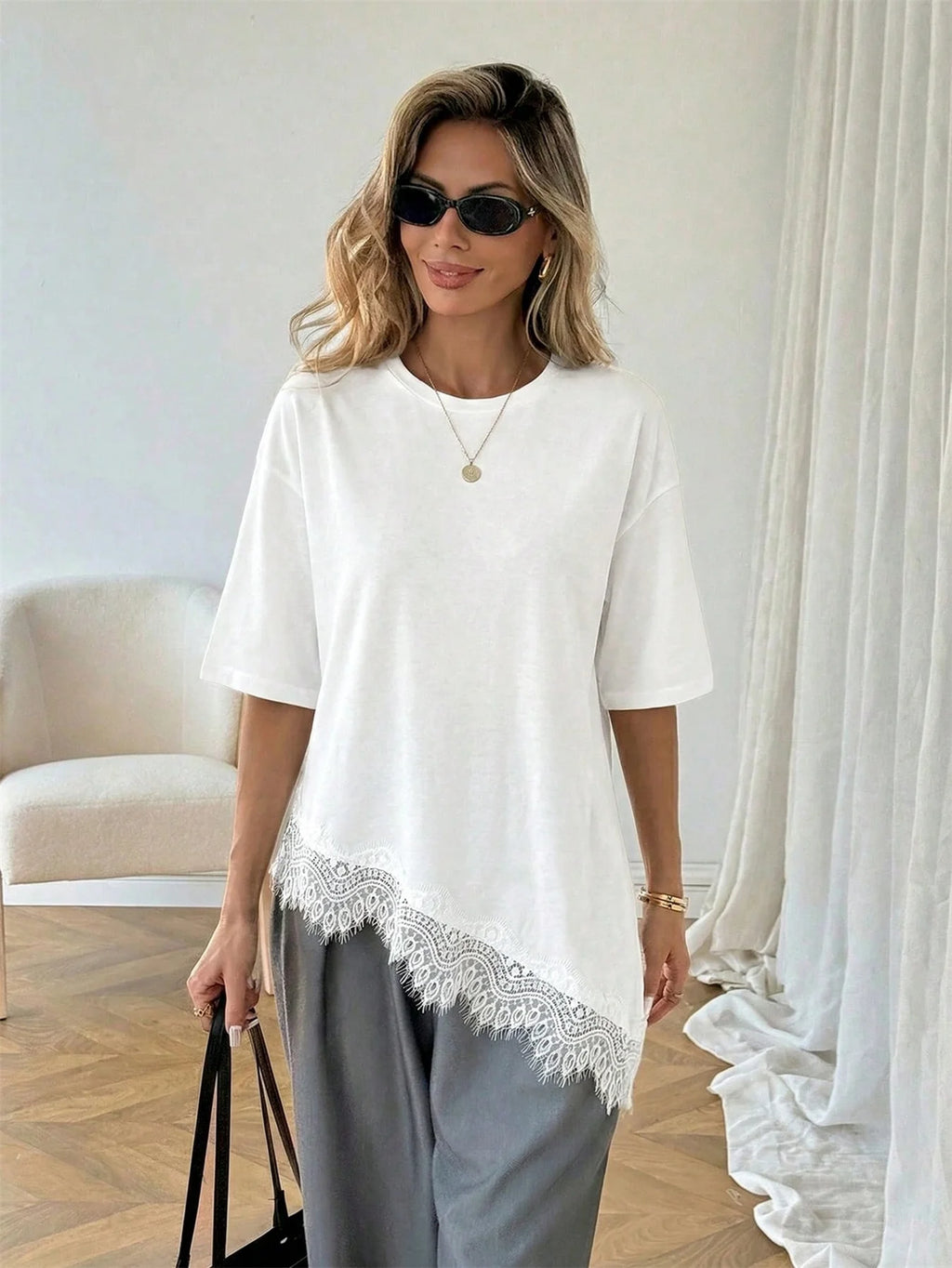 Lace Ruffle Top