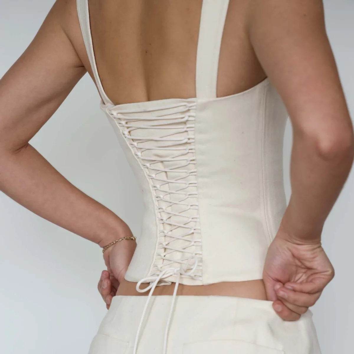 Cotton Zip Corset