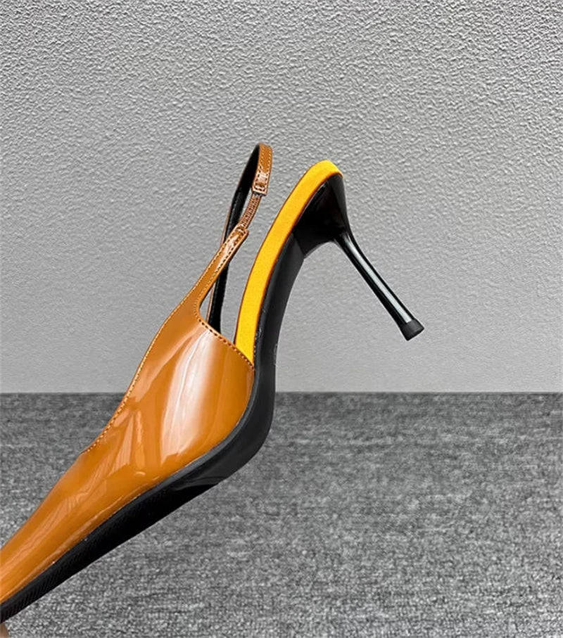Sculptural Patent Pumps