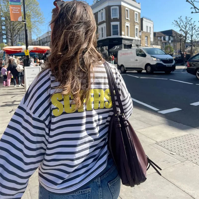 Striped Knit Pullover