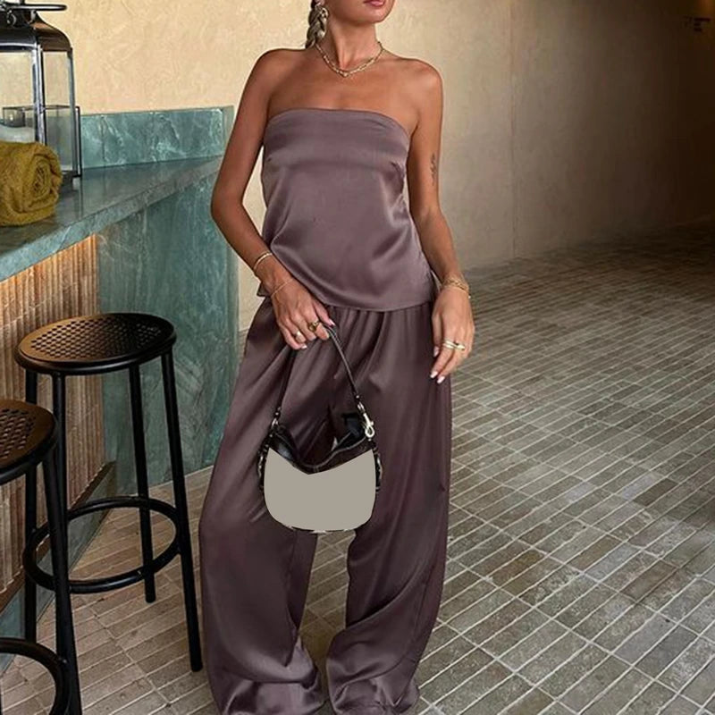 Satin Pant Set