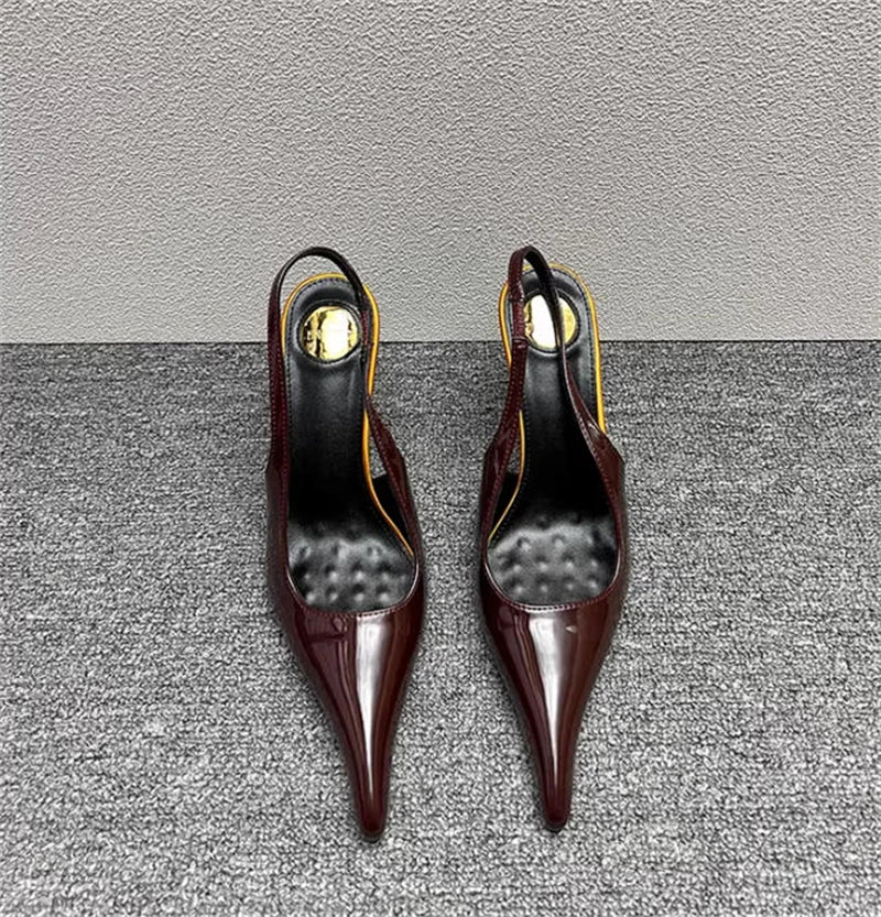 Sculptural Patent Pumps
