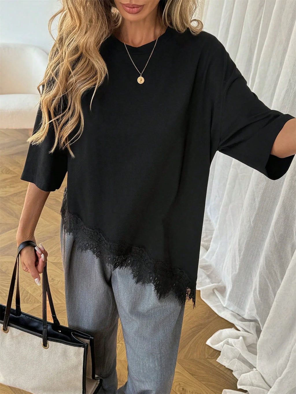 Lace Ruffle Top