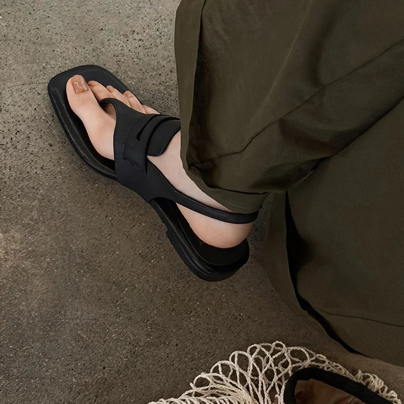 Leather Clip Sandals
