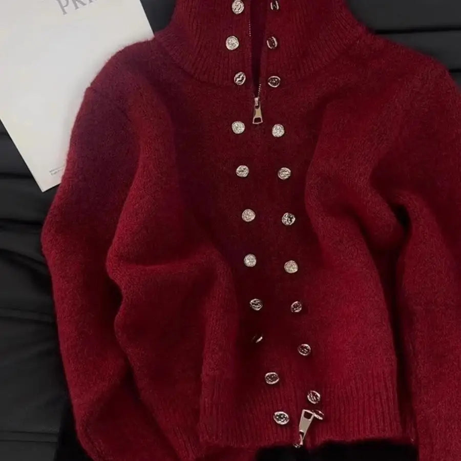 Knit Zip Cardigan