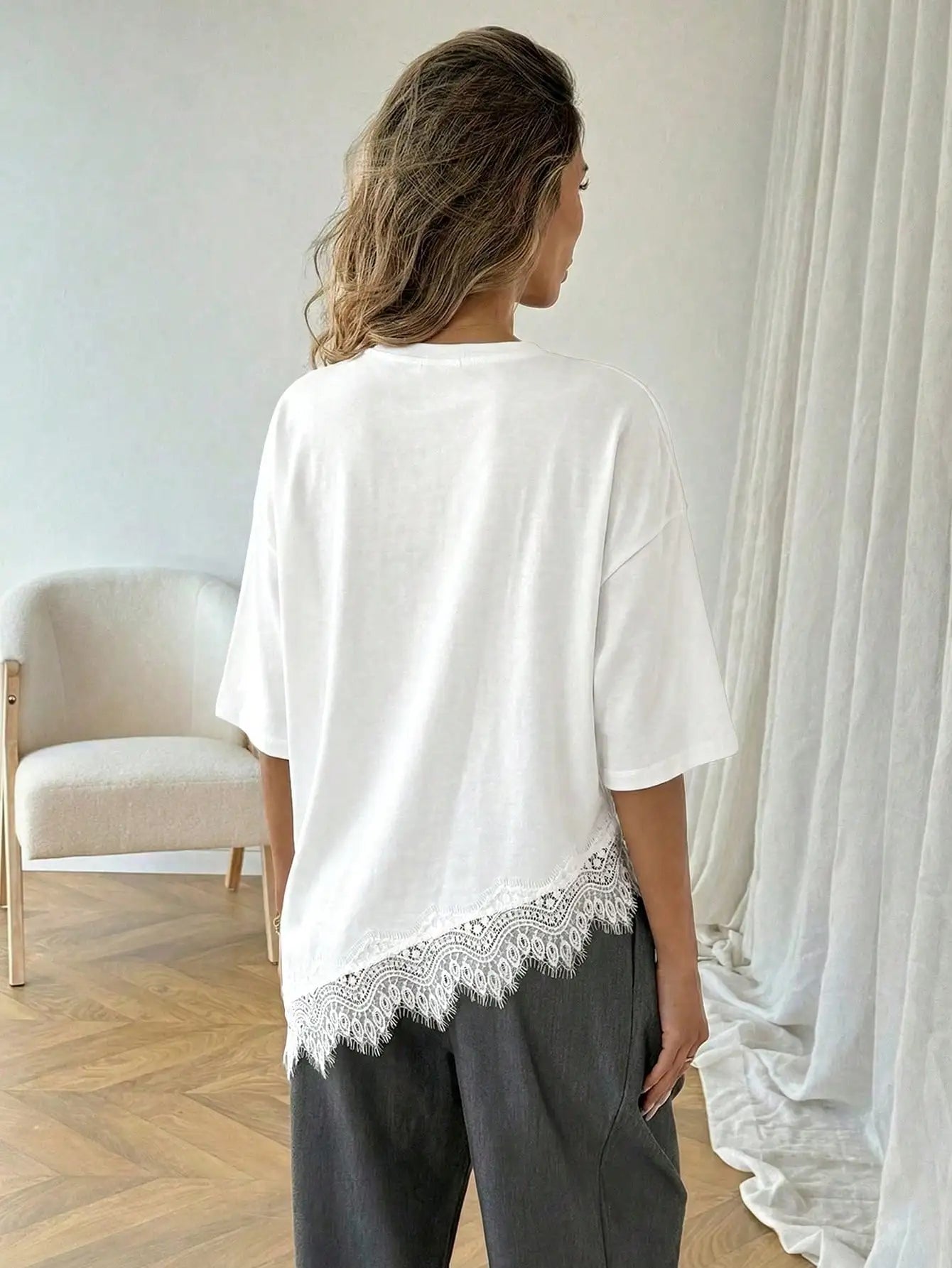 Lace Ruffle Top